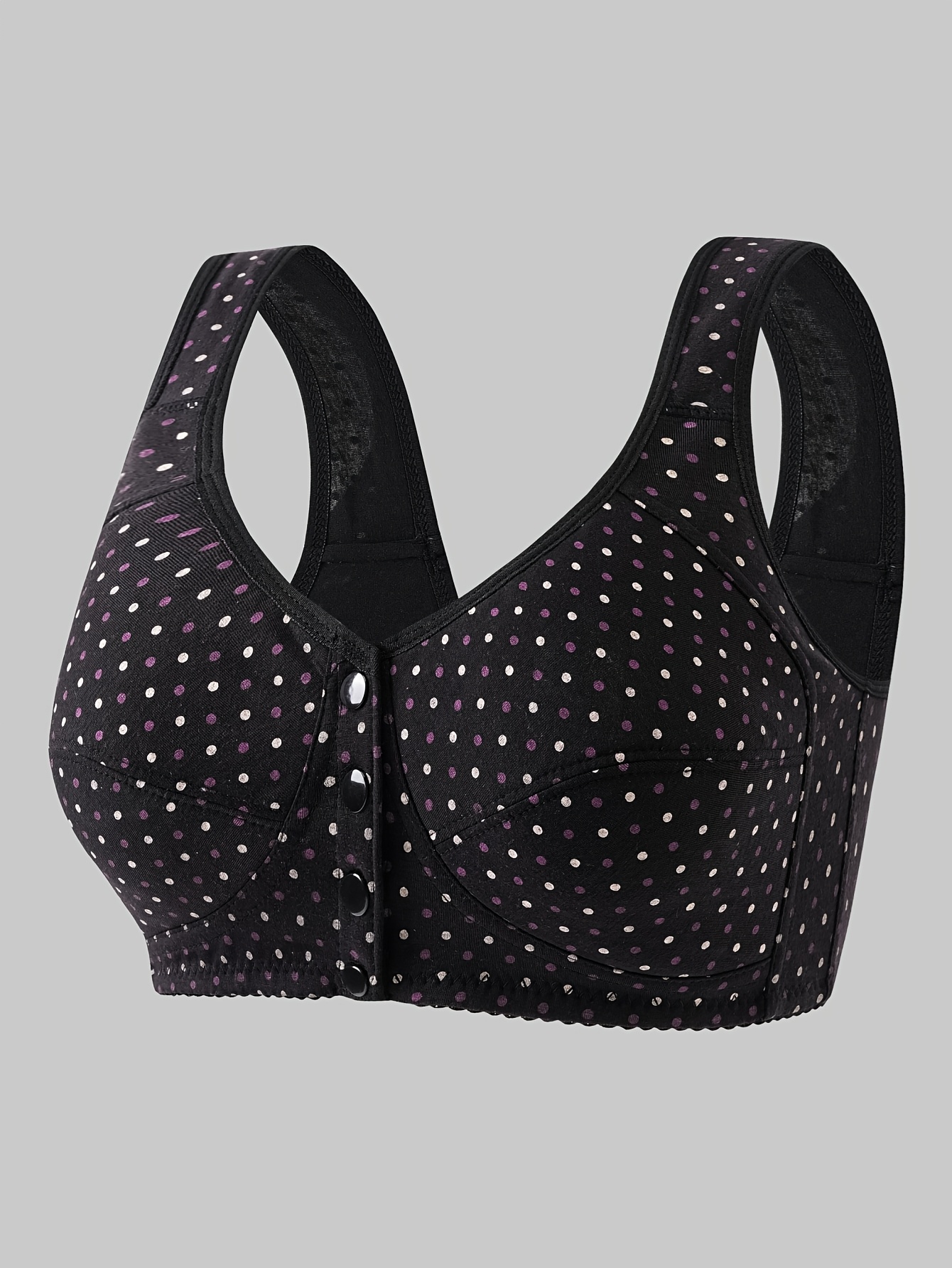 Women's 3pc Front-Button Wireless Vest-Style Bra Set